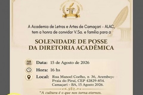 🌟 CAMAÇARI VIVE UM MOMENTO HISTÓRICO: ALAC EMPOSSA NOVOS ACADÊMICOS E ABRE UM NOVO CAPÍTULO PARA A CULTURA