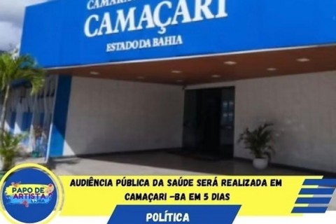 Audiência Pública da Saúde será realizada em 5 dias: Sua presença pode transformar a realidade da nossa cidade!