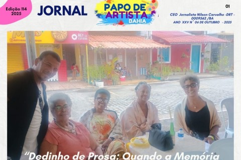 “Não perca! As novidades da semana no Jornal Papo de Artista já estão no ar!”
