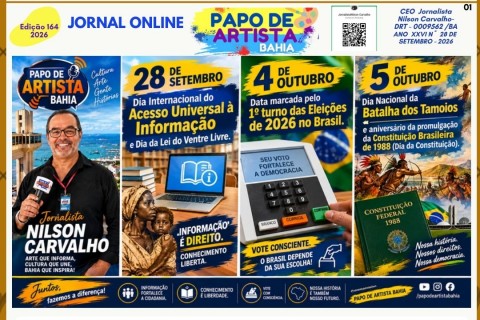 🗞️ Já está no ar a nova edição do Jornal Papo de Artista Bahia!