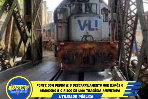 Trem descarrila na Ponte Dom Pedro II e expõe risco de tragédia no Recôncavo Baiano