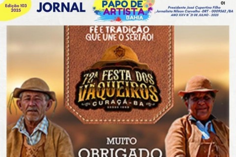Jornal Papo de Artista Bahia  Seu Jornal semanal