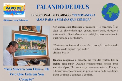 Devocional  de Domingo Falando Com Deus