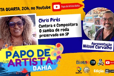 PAPO DE ARTISTA BAHIA — TODA QUARTA AO VIVO!  🗓️ Todas as quartas-feiras, às 20h, no canal Papo de Artista Bahia