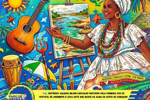 HISTÓRICO: GALERIA NILSON CARVALHO PARTICIPA PELA PRIMEIRA VEZ DO FESTIVAL DE AREMBEPE E LEVA ARTE QUE NASCE DA ALMA DA COSTA DE CAMAÇARI