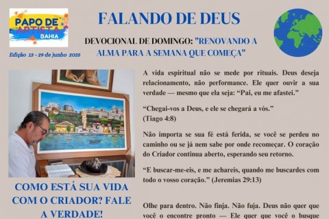 FALANDO DE DEUS DEVOCIONAL DE DOMINGO