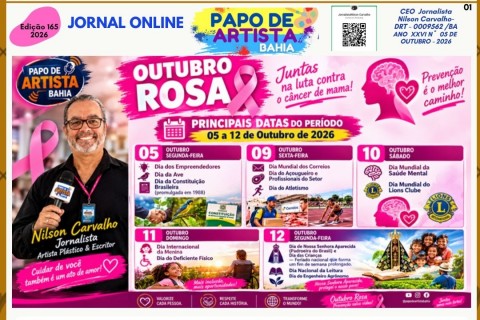 O Jornal Papo de Artista Bahia está no ar com informação, cultura, cidadania, empreendedorismo e histórias que merecem ser conhecidas!