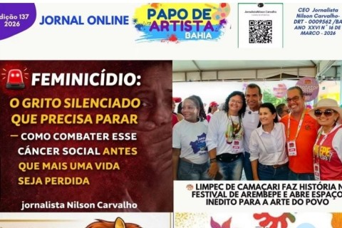 A nova edição do Jornal Papo de Artista Bahia já está disponível em nosso site!