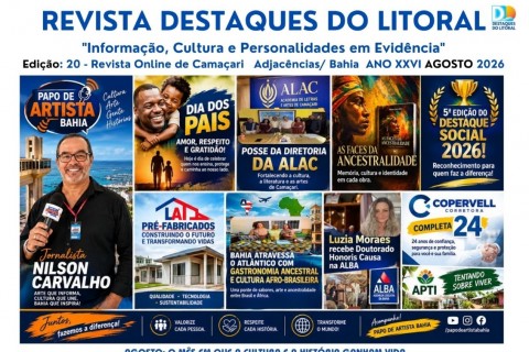 REVISTA DESTAQUES DO LITORAL – 20º EDIÇÃO | 2026