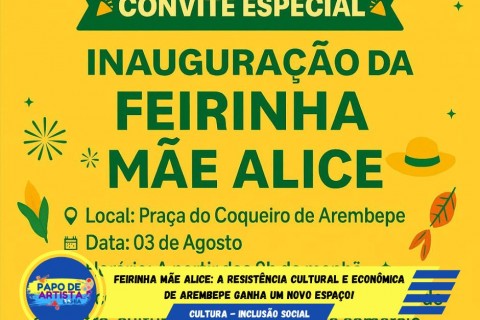 VEM AÍ A FEIRINHA MÃE ALICE!